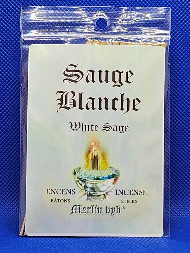 Encens Merlin - Paquet de 12 bâtons d'encens Sauge blanche